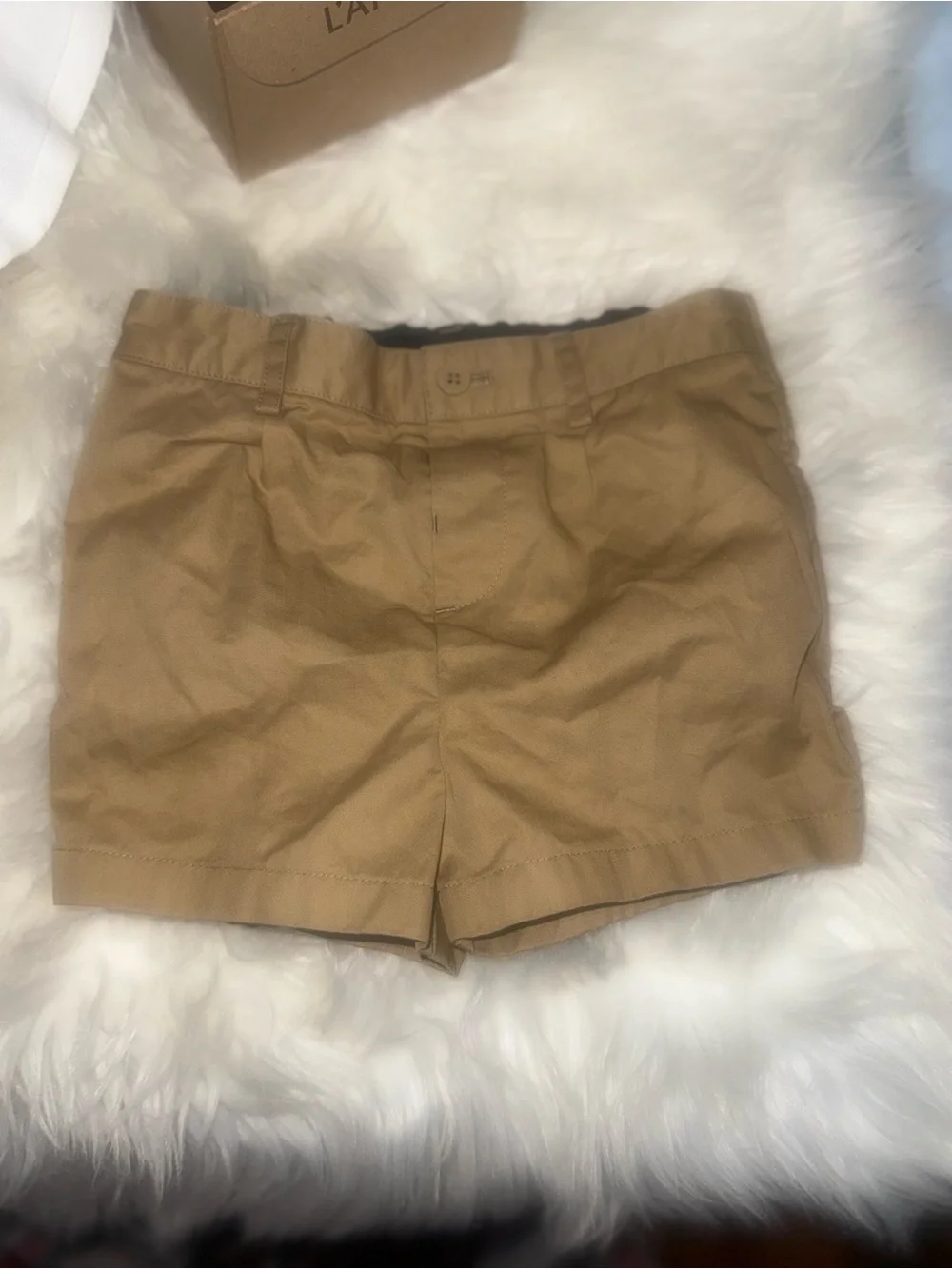 Burberry Tan and Black Elastic Waist Shorts Toddler size2y
